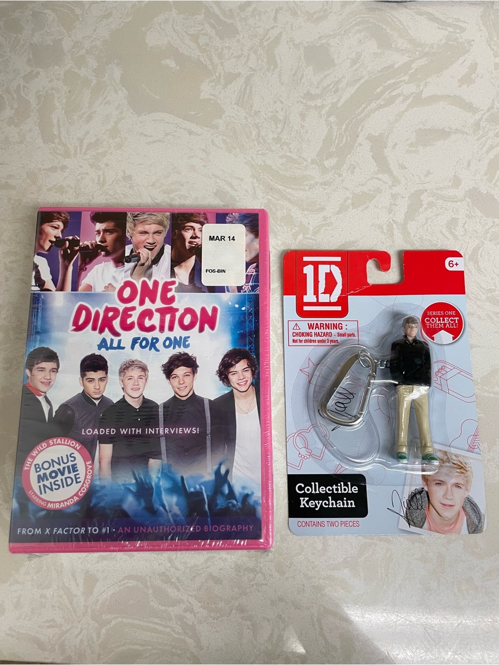 2010 1D Collectible Keychain Figure W/One Direction Movie Pack of Three Bundle